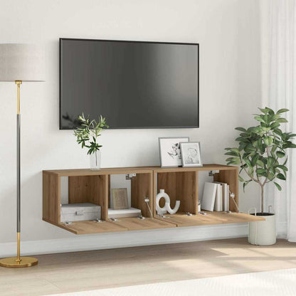 Sestava Tv Skříněk 2 Pcs Hnědá Kompozitní Dřevo