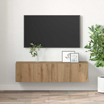 Sestava Tv Skříněk 2 Pcs Hnědá Kompozitní Dřevo