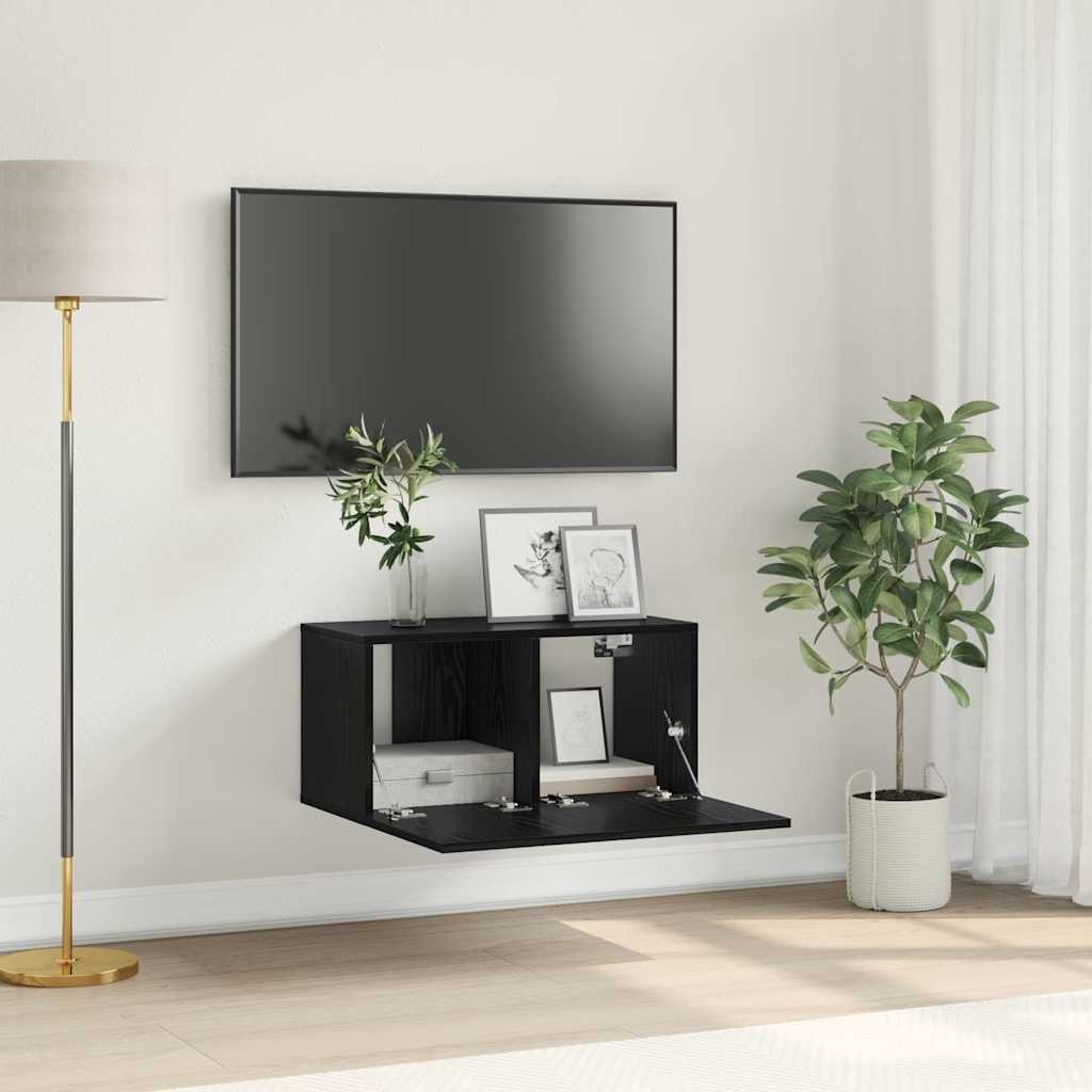 Sestava Tv Skříněk 60 X 30 X 30 Cm Černá Kompozitní Dřevo