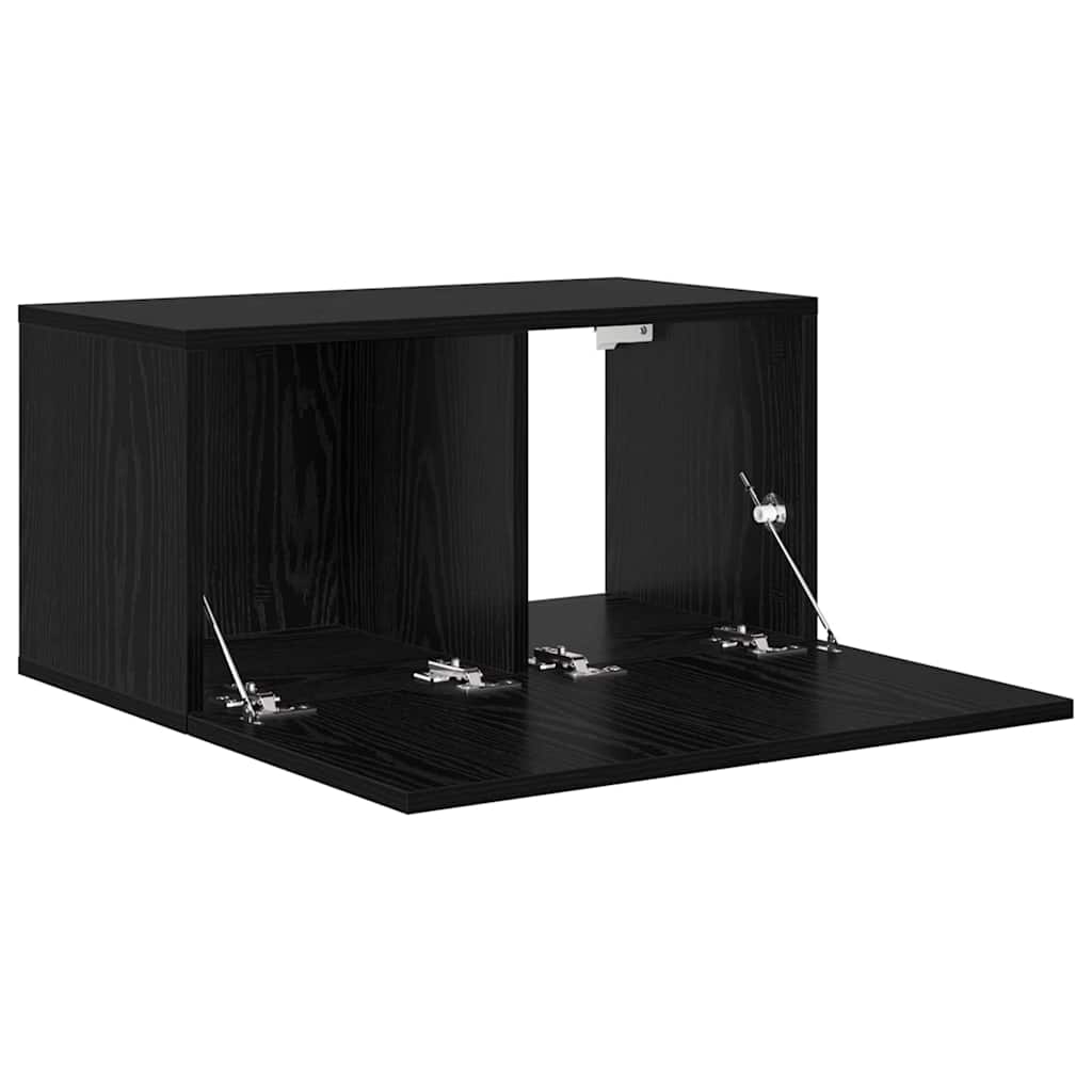 Sestava Tv Skříněk 60 X 30 X 30 Cm Černá Kompozitní Dřevo