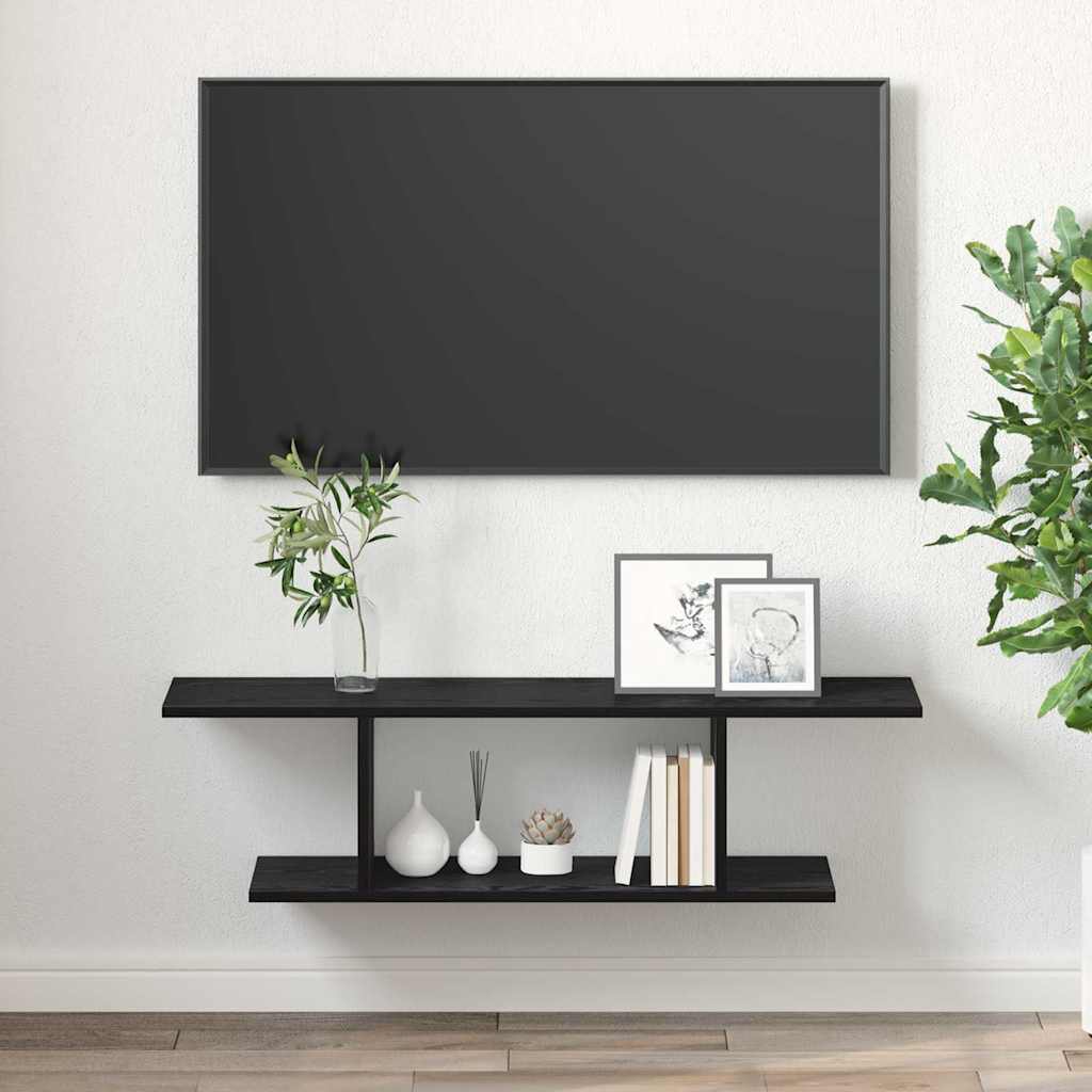 Sestava Tv Skříněk 103 X 30 X 26,5 Cm Černá Kompozitní Dřevo