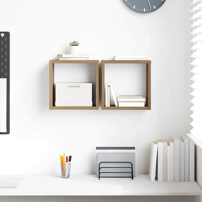 Nástěnné Poličky Nástěnná Montáž 2 Pcs Artisanový Dub