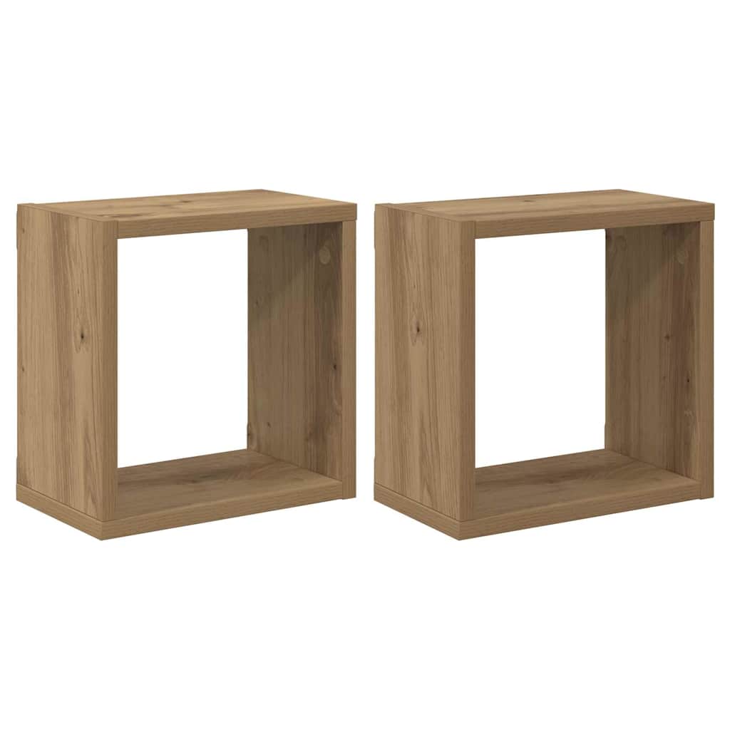 Nástěnné Poličky Nástěnná Montáž 2 Pcs Artisanový Dub