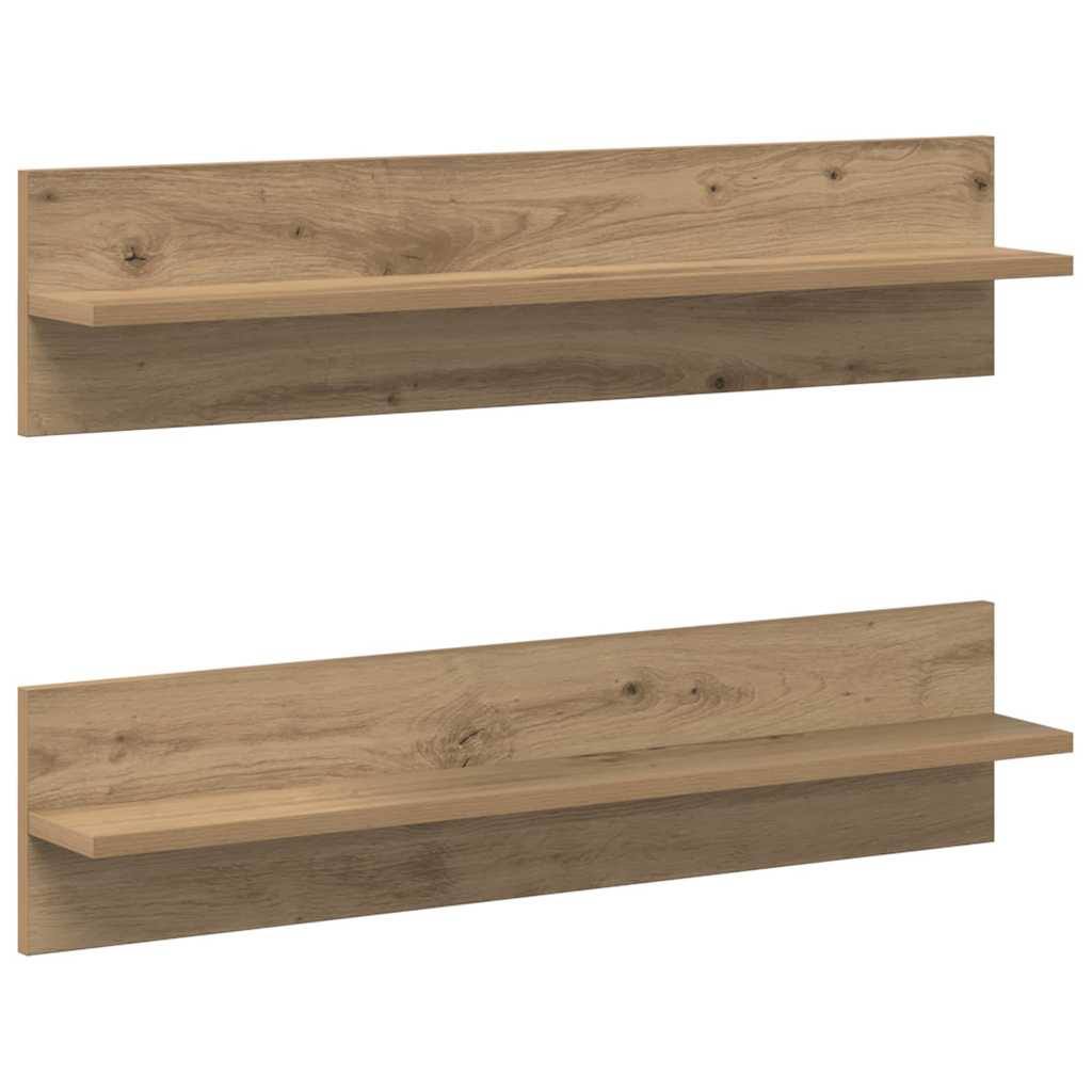 Nástěnná Polička Nástěnná Montáž 2 Pcs Artisanový Dub