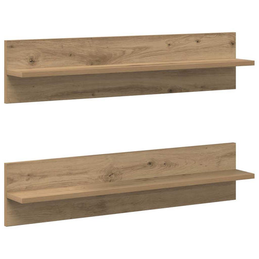 Nástěnná Polička Nástěnná Montáž 2 Pcs Artisanový Dub