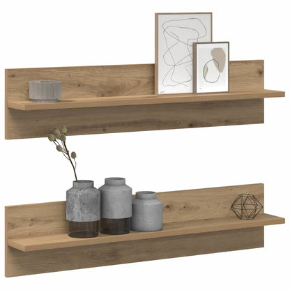 Nástěnná Polička Nástěnná Montáž 2 Pcs Artisanový Dub