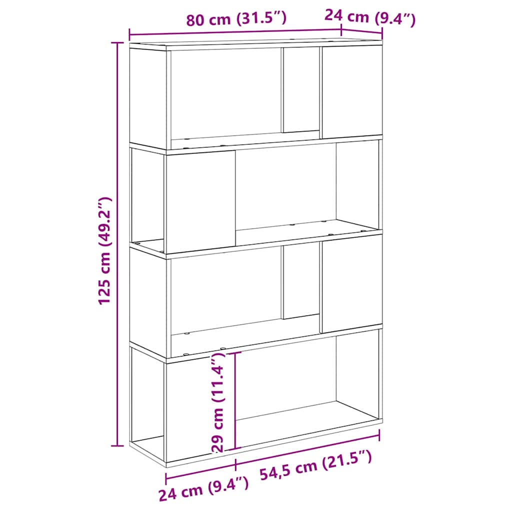 Sestava Tv Skříněk 80 X 24 X 125 Cm Hnědá Kompozitní Dřevo