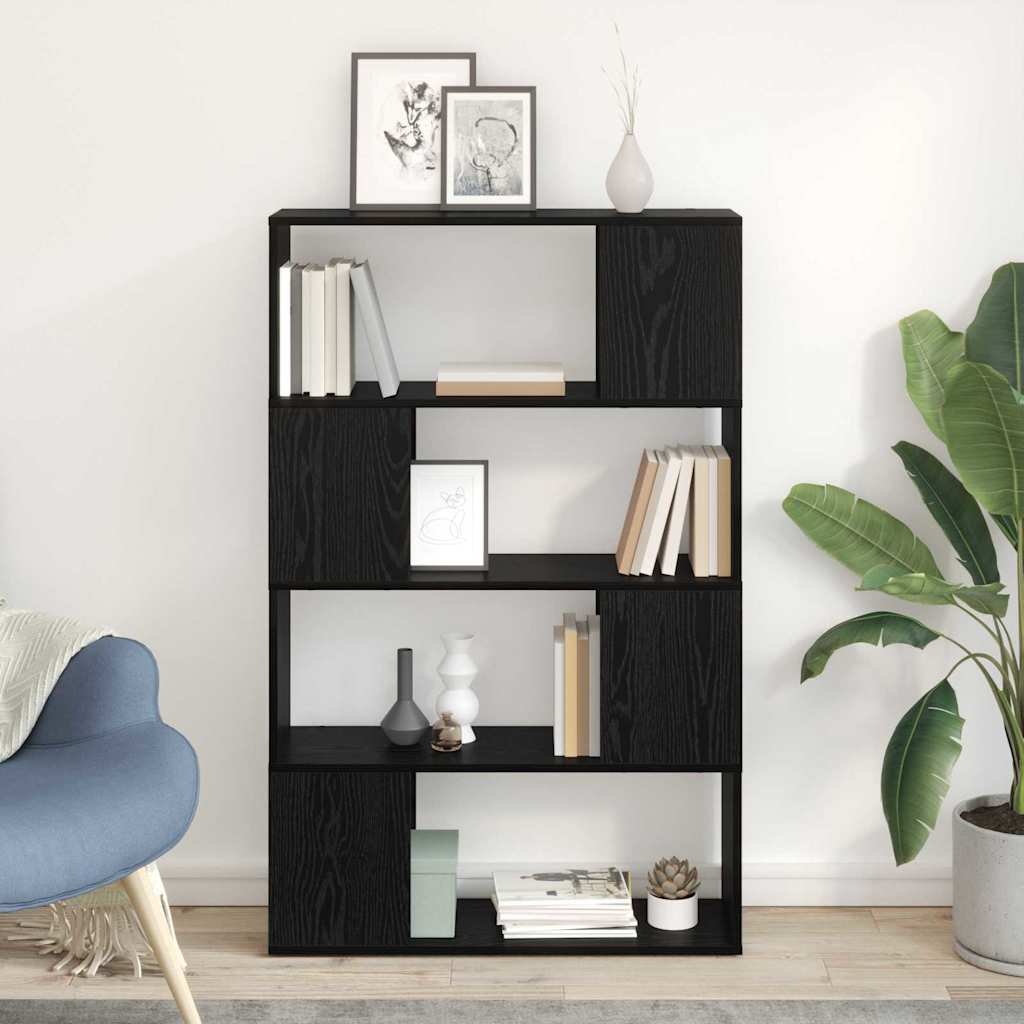 Sestava Tv Skříněk 80 X 24 X 125 Cm Černá Kompozitní Dřevo