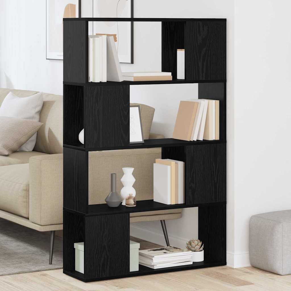 Sestava Tv Skříněk 80 X 24 X 125 Cm Černá Kompozitní Dřevo
