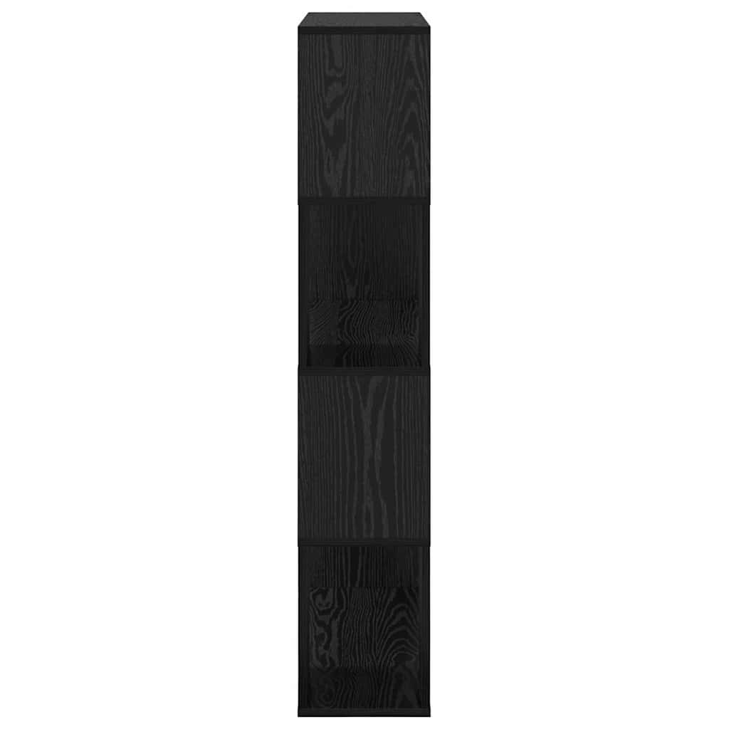 Sestava Tv Skříněk 80 X 24 X 125 Cm Černá Kompozitní Dřevo