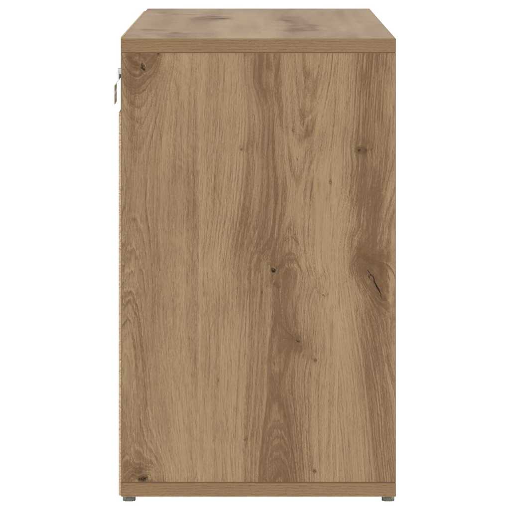 Skříň Na Obuv 77,5 X 30 X 51 Cm Kompozitní Dřevo Artisanový Dub
