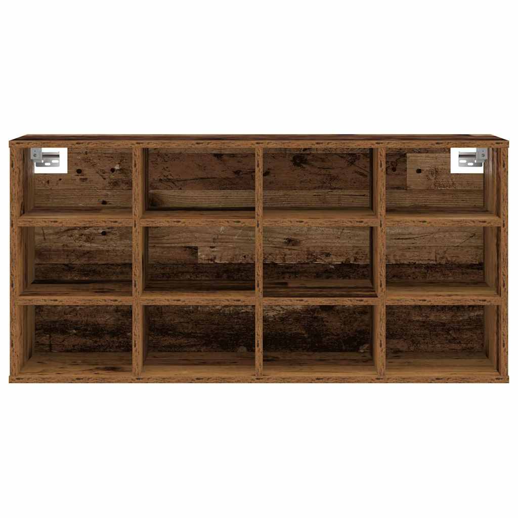 Skříň Na Obuv 103 X 30 X 51 Cm Kompozitní Dřevo Staré Dřevo