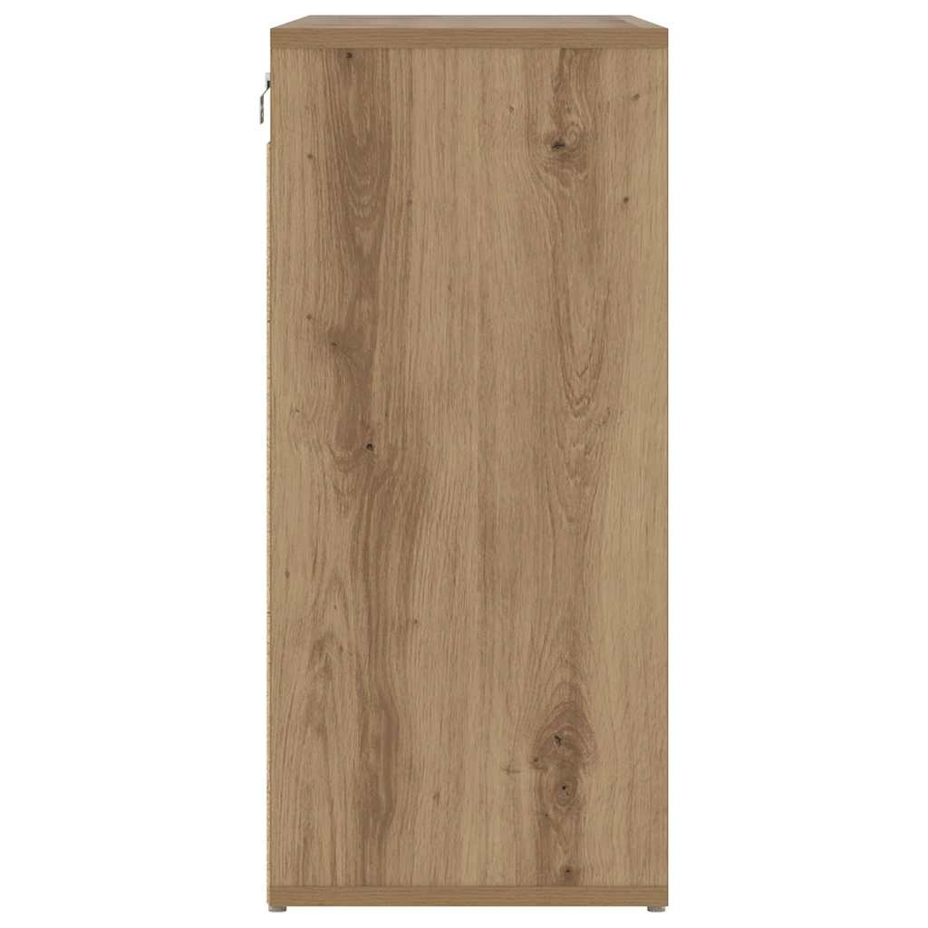 Skříň Na Obuv 77,5 X 30 X 67 Cm Kompozitní Dřevo Artisanový Dub