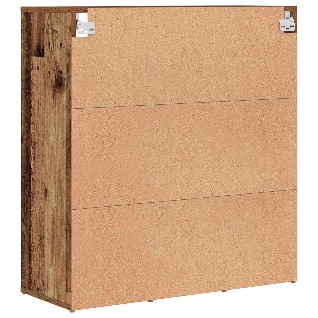 Skříň Na Obuv 77,5 X 30 X 83,5 Cm Kompozitní Dřevo Staré Dřevo