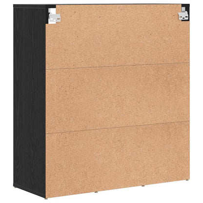 Skříň Na Obuv 77,5 X 30 X 83,5 Cm Kompozitní Dřevo Černý Dub