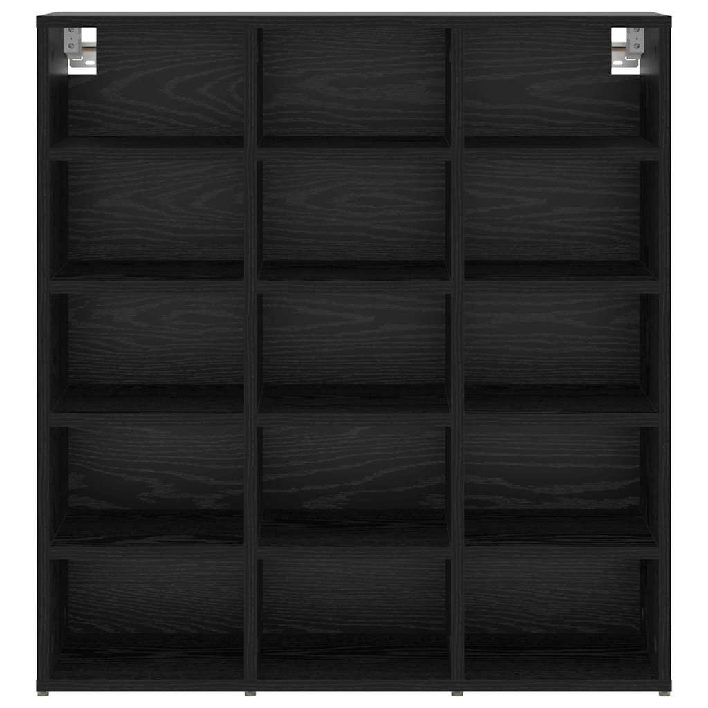 Skříň Na Obuv 77,5 X 30 X 83,5 Cm Kompozitní Dřevo Černý Dub