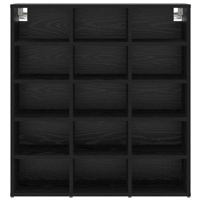 Skříň Na Obuv 77,5 X 30 X 83,5 Cm Kompozitní Dřevo Černý Dub