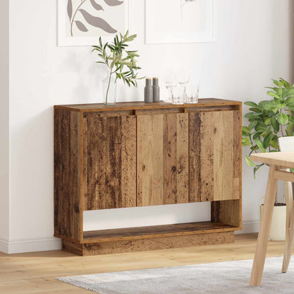 Servírovací Skříň Staré Dřevo 97 X 29 X 75 Cm Kompozitní Dřevo