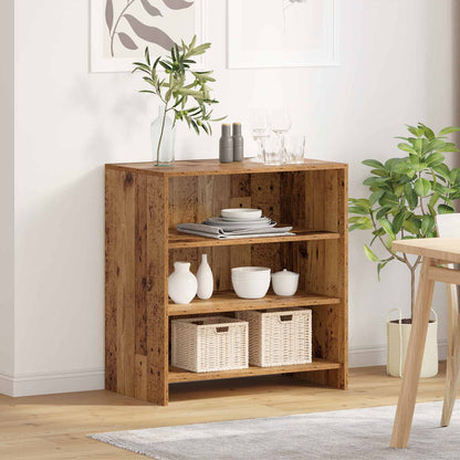 Servírovací Skříň Hnědá 70 X 41 X 75 Cm Kompozitní Dřevo