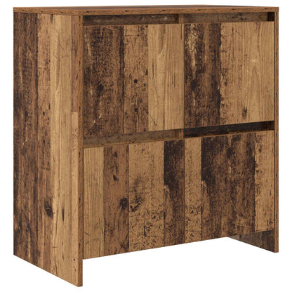 Servírovací Skříň Staré Dřevo 70 X 41 X 75 Cm Kompozitní Dřevo
