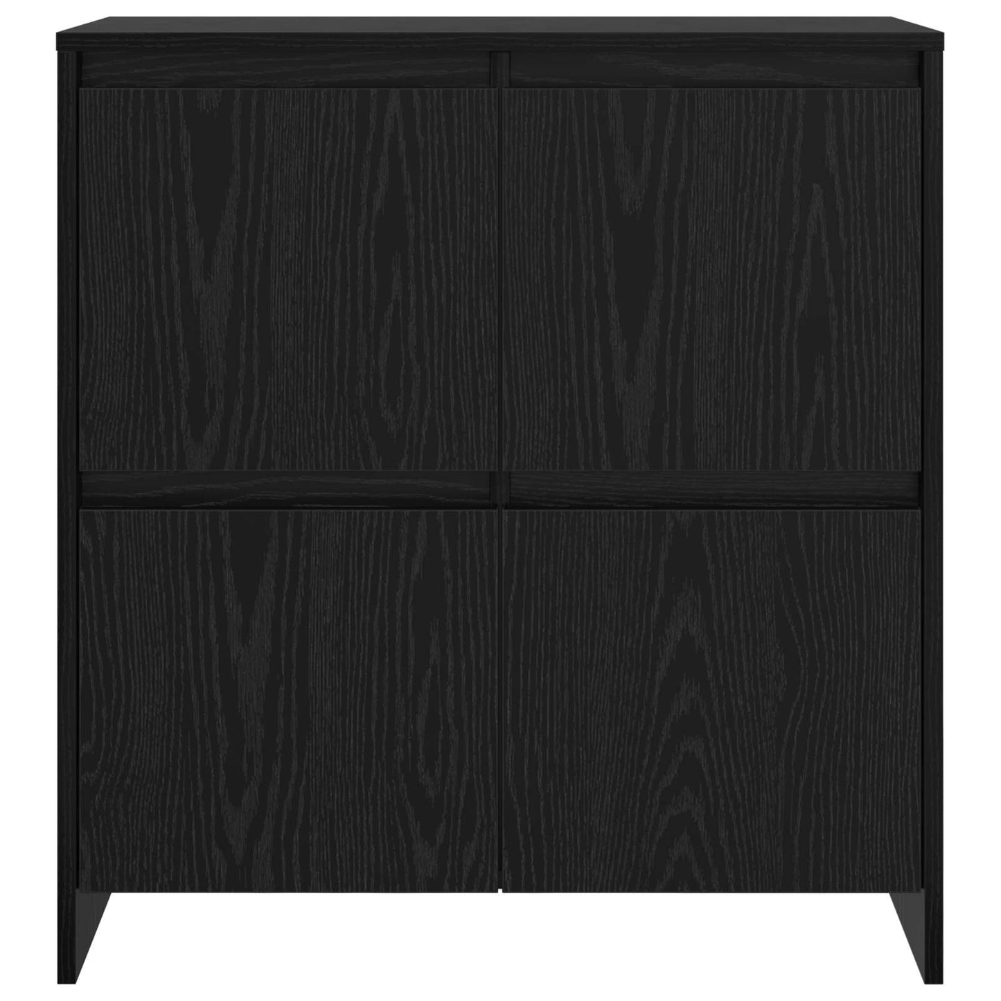Servírovací Skříň Černý Dub 70 X 41 X 75 Cm Kompozitní Dřevo