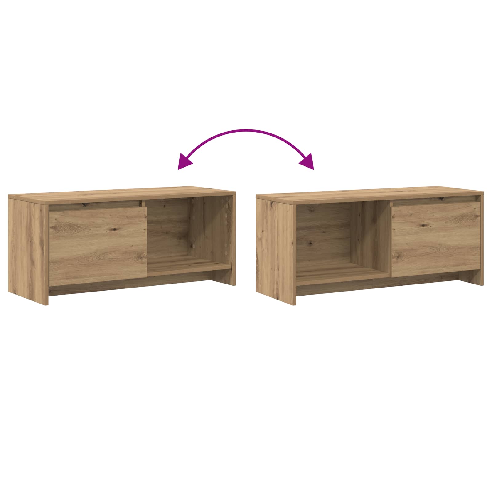 Sestava Tv Skříněk 90 X 35 X 40 Cm Artisanový Dub