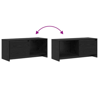 Sestava Tv Skříněk 90 X 35 X 40 Cm Černý Dub Kompozitní Dřevo