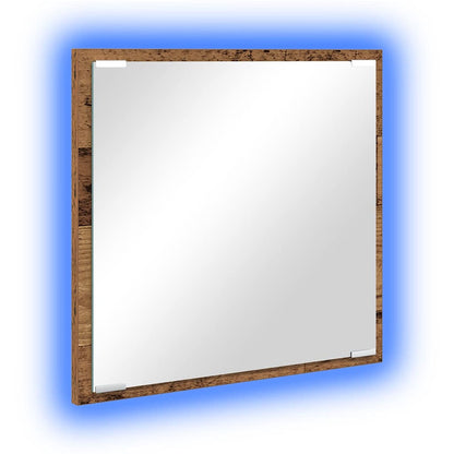 Led Koupelnové Zrcadlo Staré Dřevo 40 X 37 X 8.5 Cm