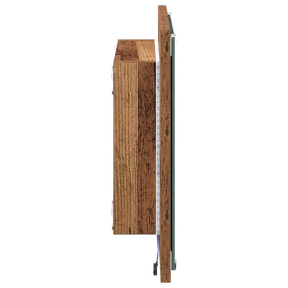 Led Koupelnové Zrcadlo Staré Dřevo 40 X 37 X 8.5 Cm