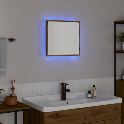 Led Koupelnové Zrcadlo Artisanový Dub 40 X 37 X 8.5 Cm