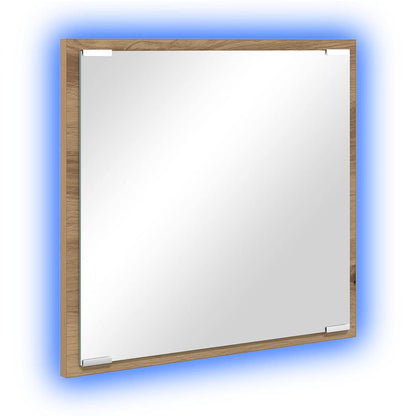 Led Koupelnové Zrcadlo Artisanový Dub 40 X 37 X 8.5 Cm