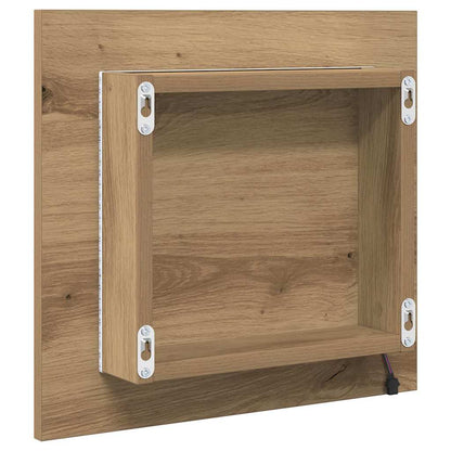Led Koupelnové Zrcadlo Artisanový Dub 40 X 37 X 8.5 Cm