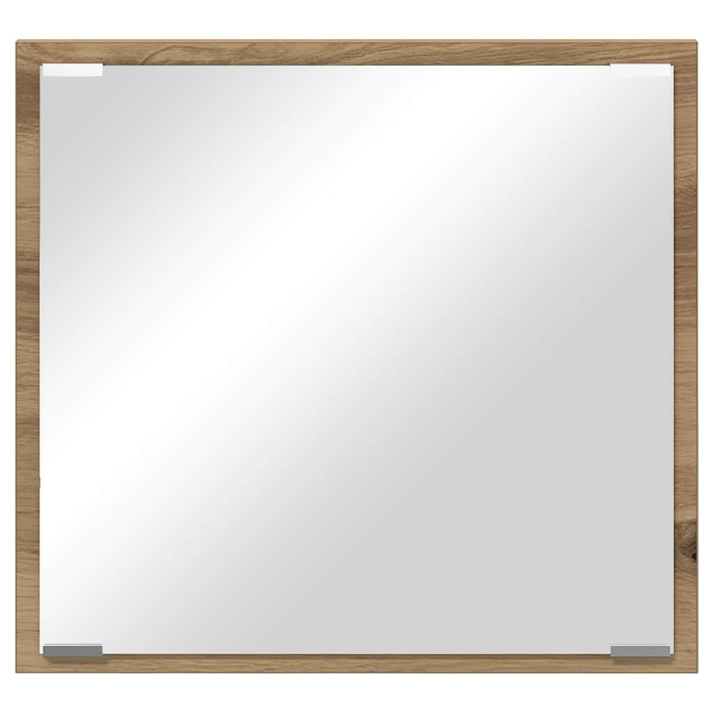 Led Koupelnové Zrcadlo Artisanový Dub 40 X 37 X 8.5 Cm