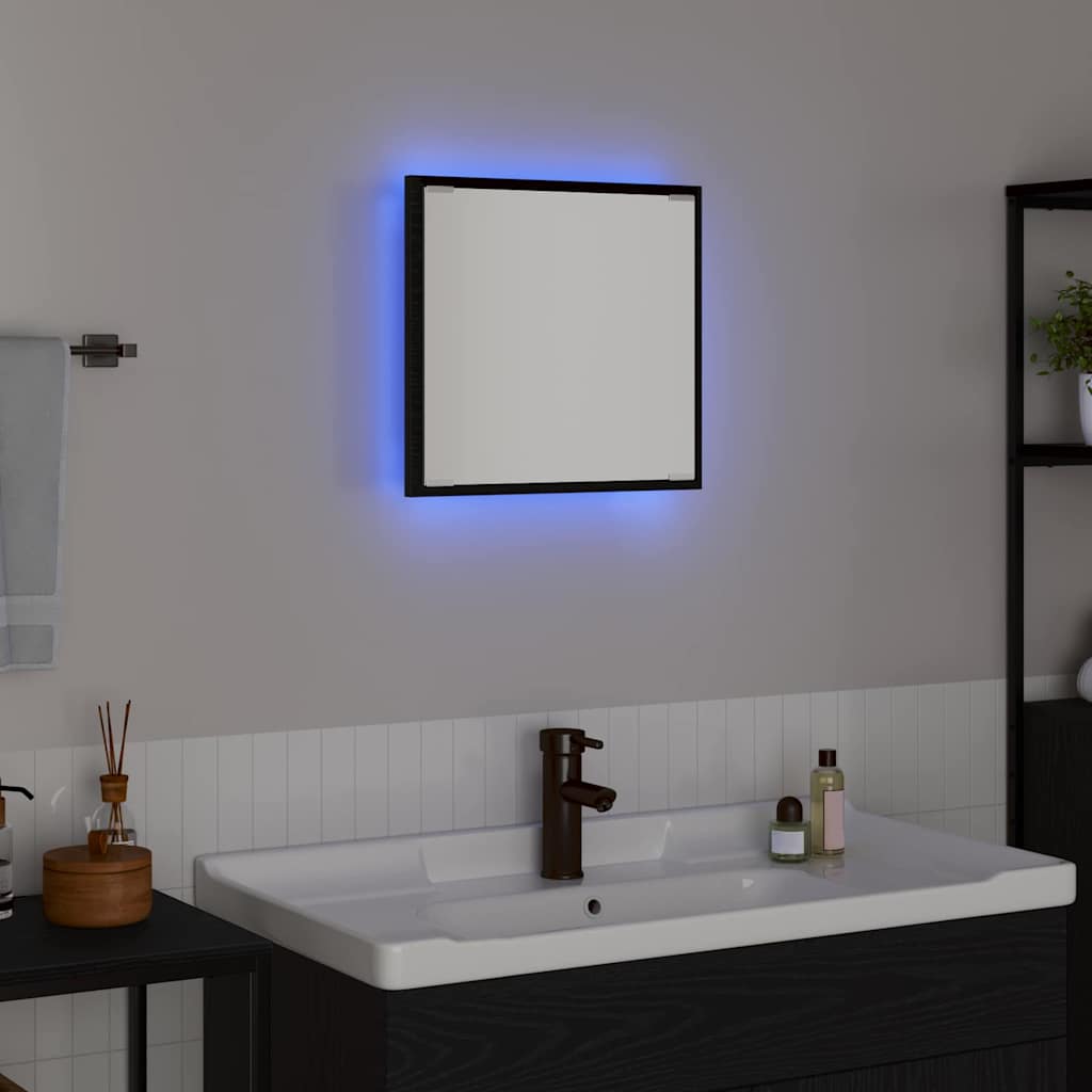 Led Koupelnové Zrcadlo Černý Dub 40 X 37 X 8.5 Cm