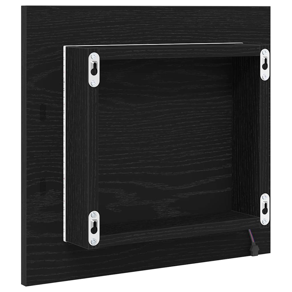 Led Koupelnové Zrcadlo Černý Dub 40 X 37 X 8.5 Cm