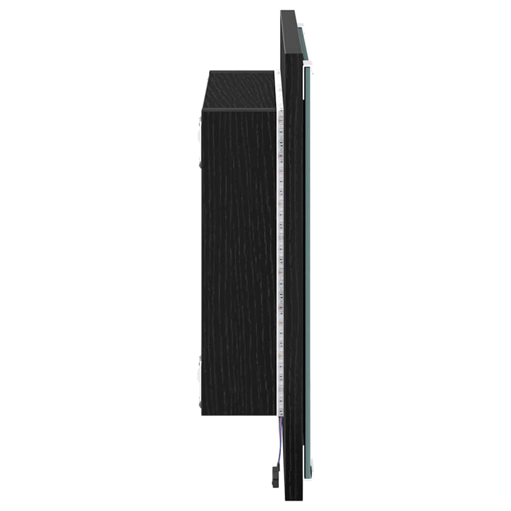 Led Koupelnové Zrcadlo Černý Dub 40 X 37 X 8.5 Cm