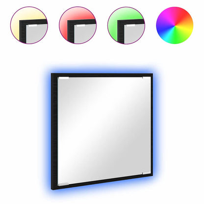 Led Koupelnové Zrcadlo Černý Dub 40 X 37 X 8.5 Cm