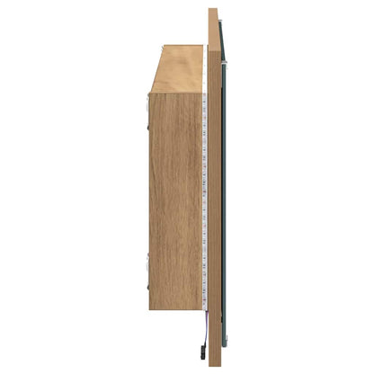 Zrcadlo Artisanový Dub 90 X 8,5 X 37 Cm Kompozitní Dřevo