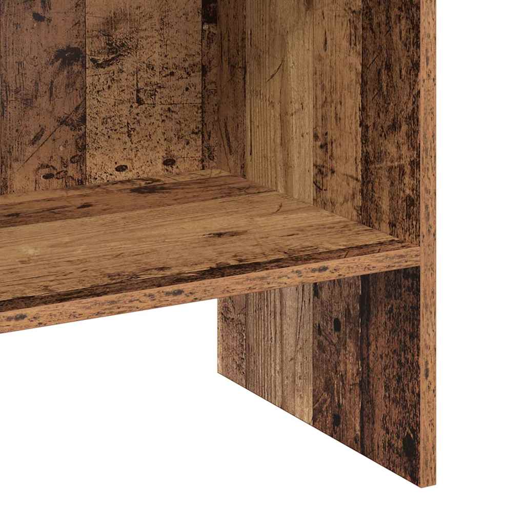Knihovna 2 Úrovní 40 X 35 X 180 Cm Kompozitní Dřevo Staré Dřevo