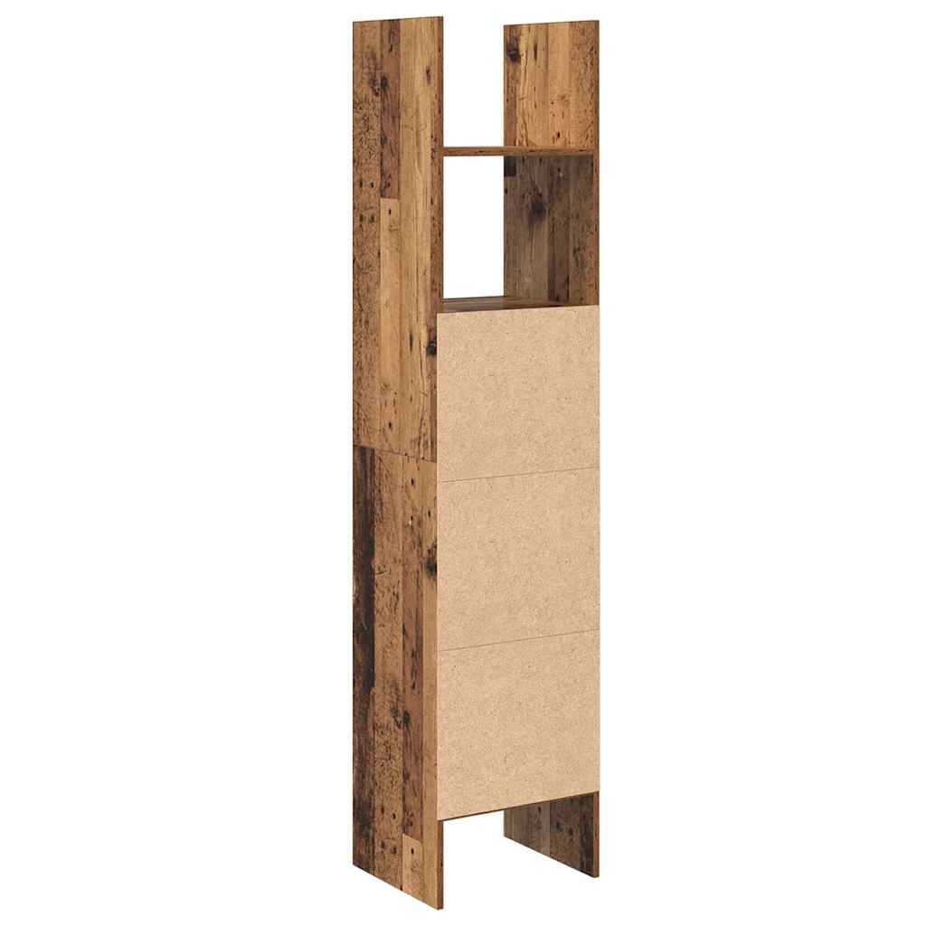 Knihovna 2 Úrovní 40 X 35 X 180 Cm Kompozitní Dřevo Staré Dřevo