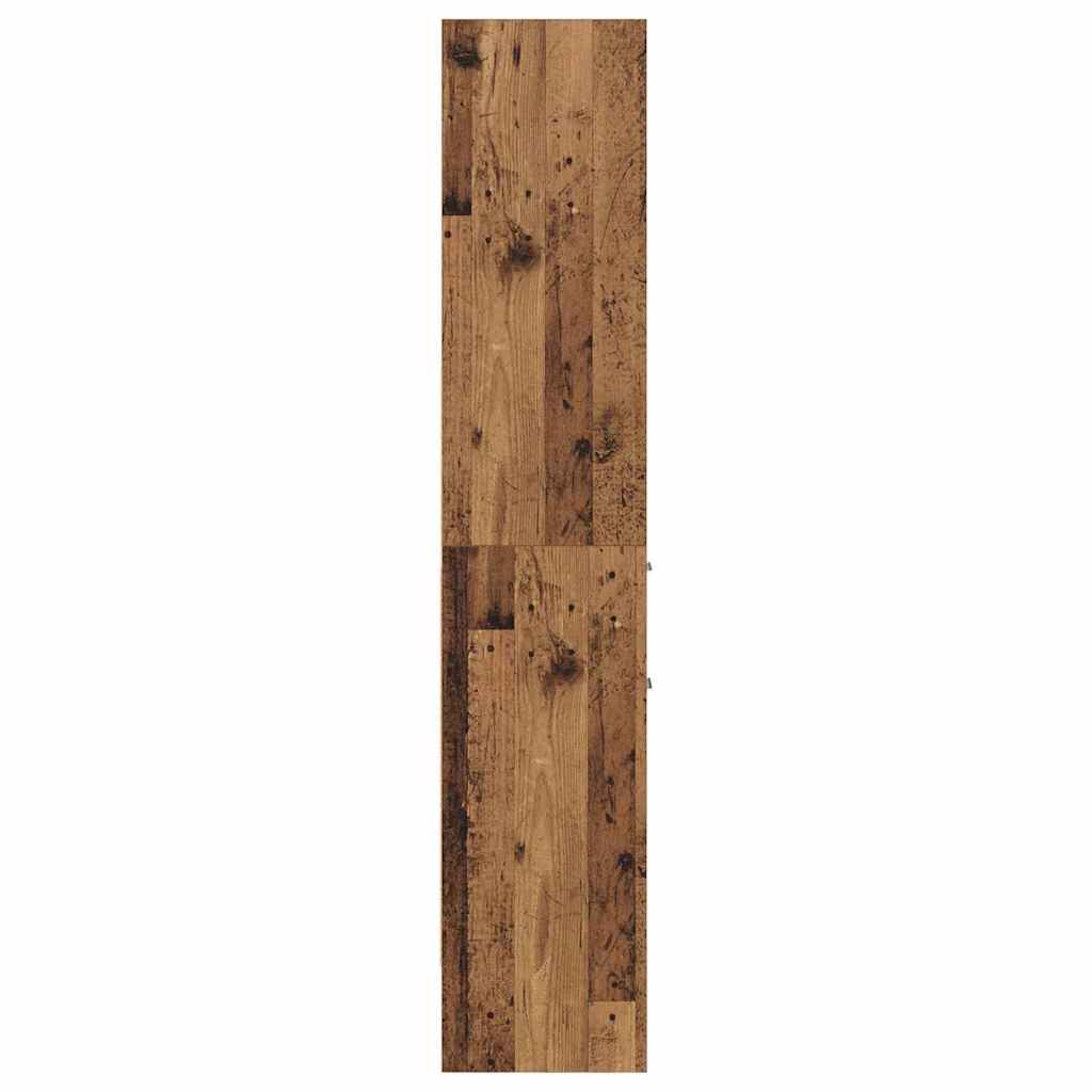 Knihovna 2 Úrovní 40 X 35 X 180 Cm Kompozitní Dřevo Staré Dřevo