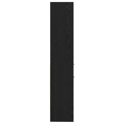 Knihovna 2 Úrovní 40 X 35 X 180 Cm Kompozitní Dřevo Černý Dub