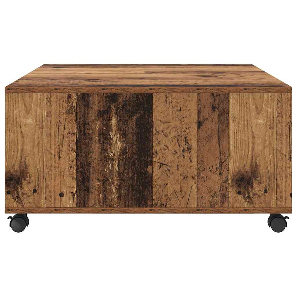 Konferenční Stolek Staré Dřevo 75 X 75 X 38 Cm Kompozitní Dřevo