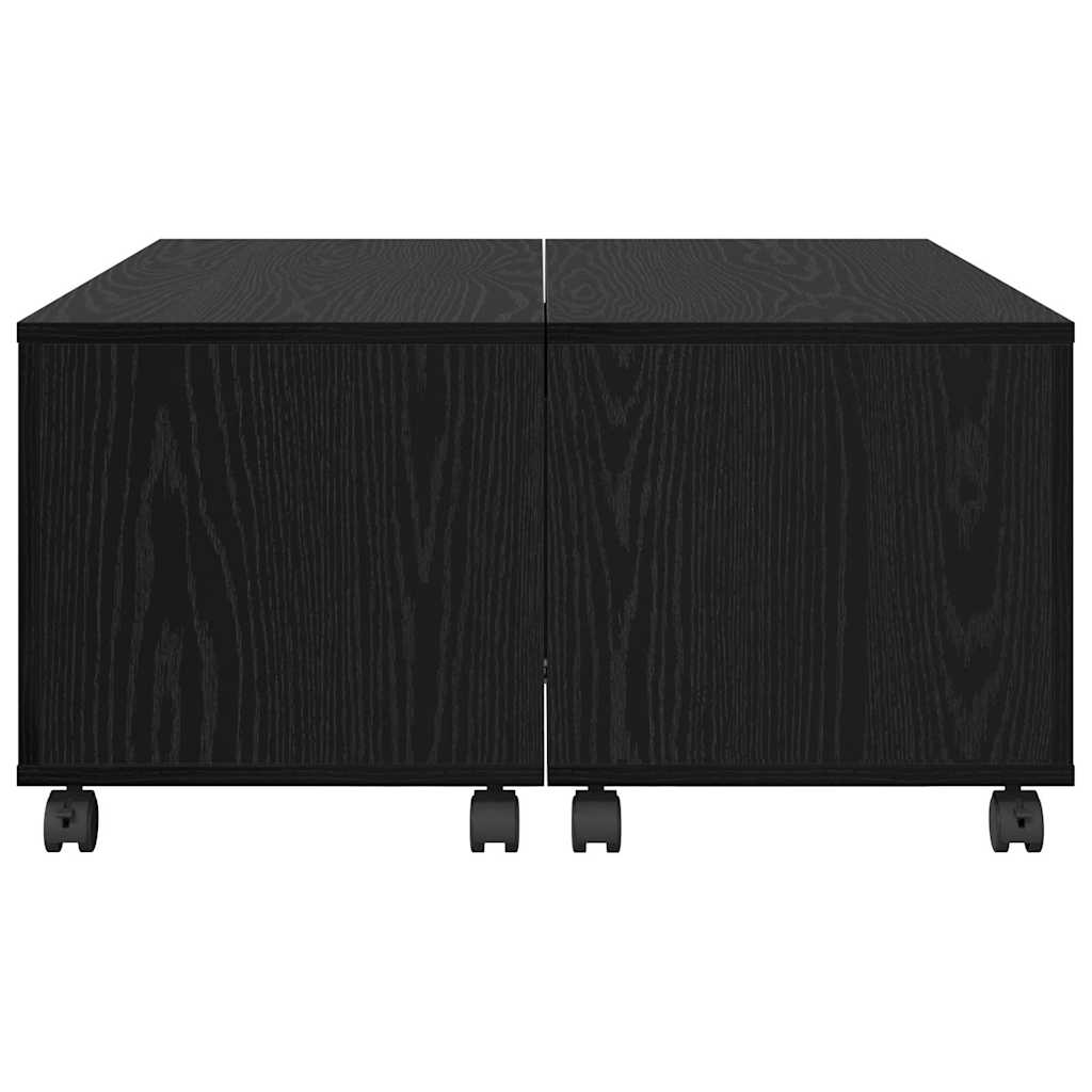 Konferenční Stolek Černý Dub 75 X 75 X 38 Cm Kompozitní Dřevo