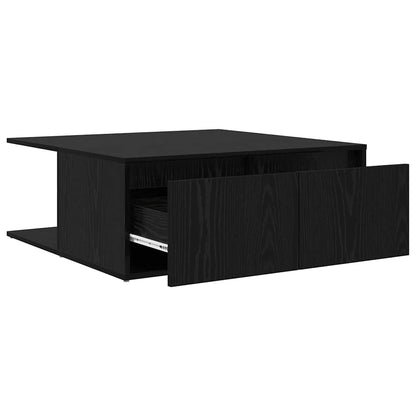 Konferenční Stolek Černý Dub 80 X 80 X 31 Cm Kompozitní Dřevo