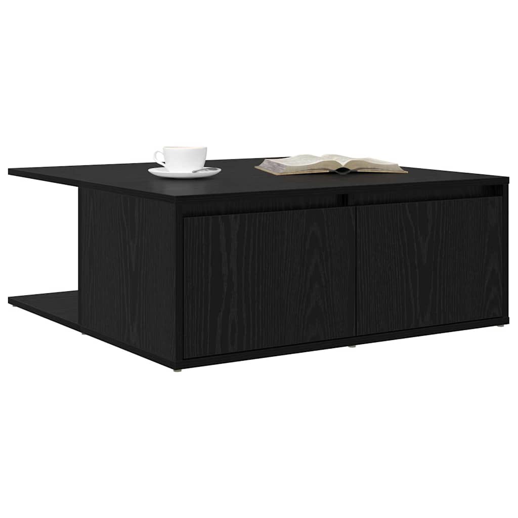 Konferenční Stolek Černý Dub 80 X 80 X 31 Cm Kompozitní Dřevo
