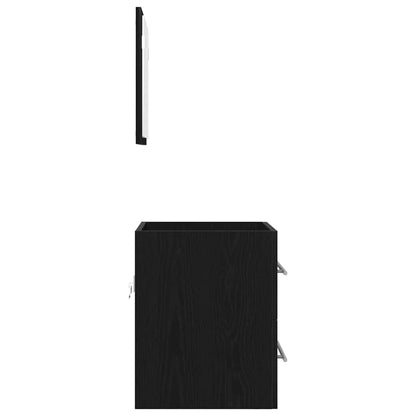 Sada Koupelnového Nábytku Se Zásuvkou Černá 41 X 38,5 X 48 Cm