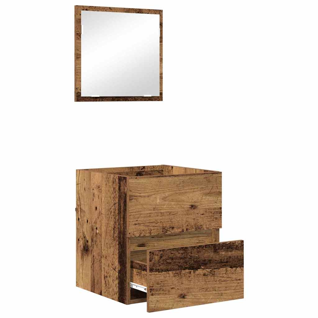 Koupelnová Skříň Staré Dřevo 41 X 38,5 X 45 Cm Kompozitní Dřevo