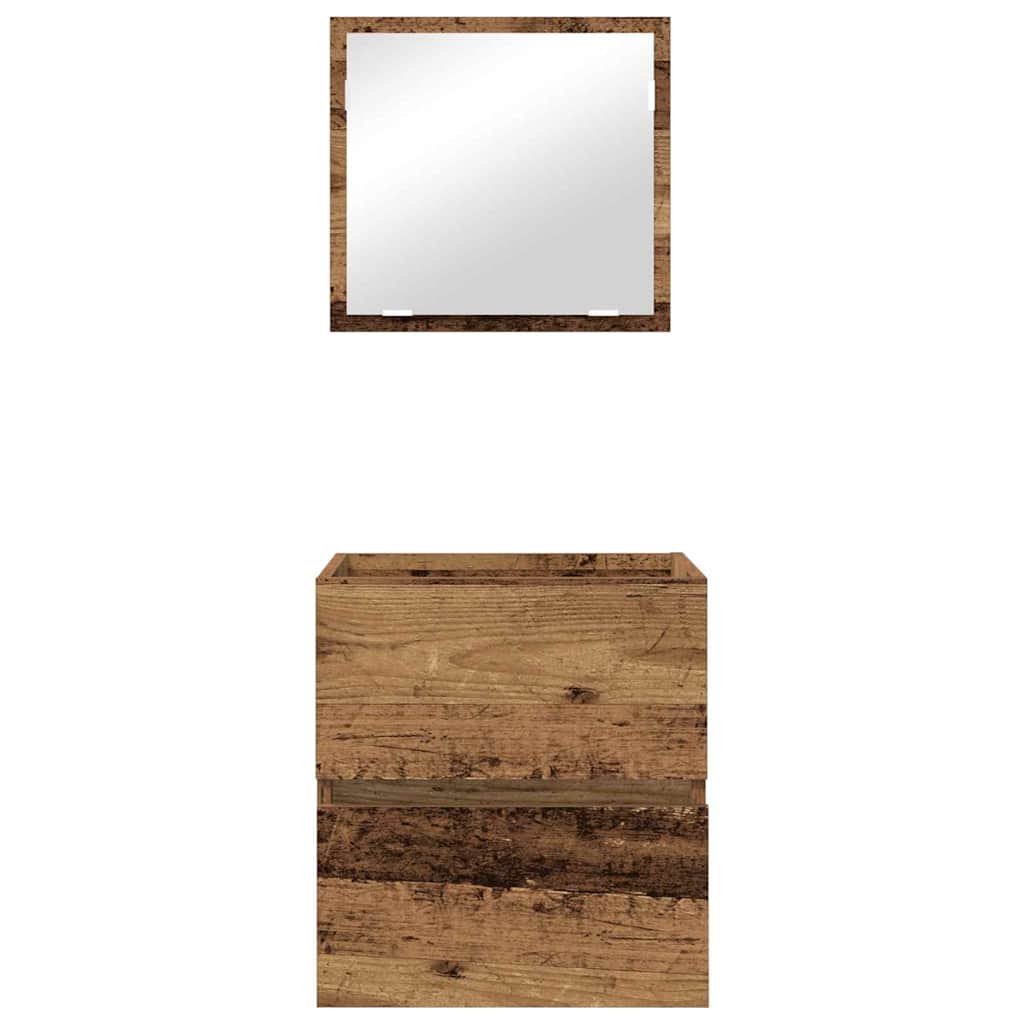 Koupelnová Skříň Staré Dřevo 41 X 38,5 X 45 Cm Kompozitní Dřevo