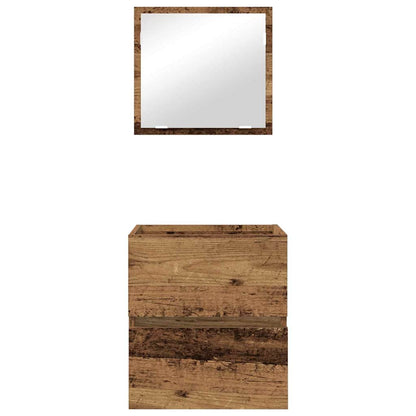 Koupelnová Skříň Staré Dřevo 41 X 38,5 X 45 Cm Kompozitní Dřevo
